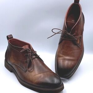Vintage Foundry Co Mens VF1586 Brown Burnished Leather Chukka Boots Size 12